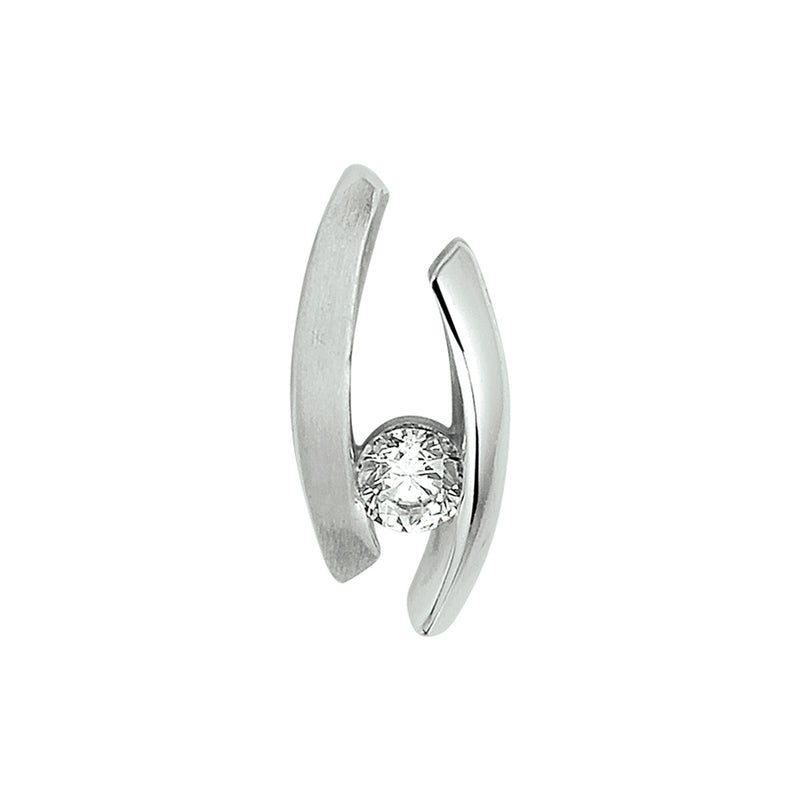 vDam Hanger Zirkonia Zilver Gerhodineerd 1329929