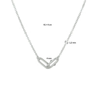 vDam Ketting 1,2 Mm 41cm + 4 Cm Zilver Gerhodineerd 1332305  41cm