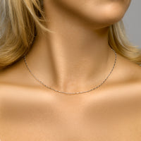 vDam Ketting 1,5 Mm 40cm + 4 Cm Zilver Gerhodineerd 1333304  40cm