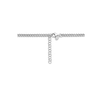 vDam Ketting 10,5 Mm 42cm + 3 Cm Zilver Gerhodineerd 1334898  42cm