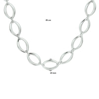 vDam Ketting 10 Mm 45cm Cm Zilver Gerhodineerd 1332641  45cm