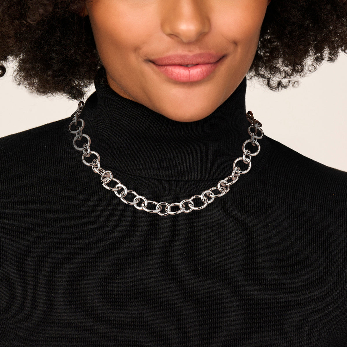 vDam Ketting 17 Mm 46cm Cm Zilver Gerhodineerd 1340013  46cm