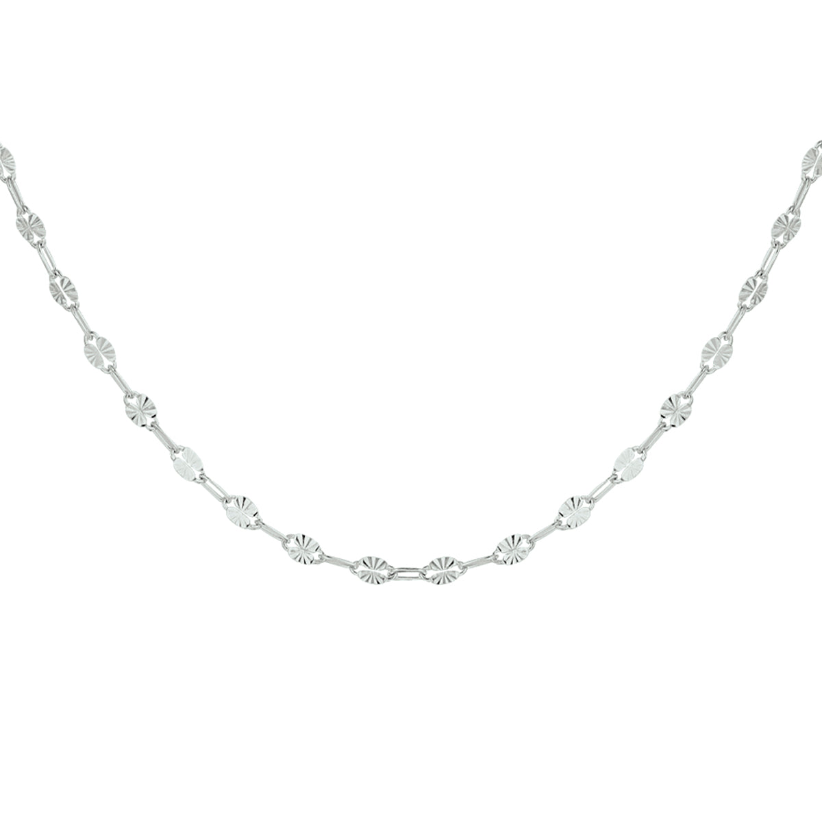 vDam Ketting 2,5 Mm 40 + 4 Cm Zilver Gerhodineerd 1330914