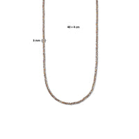 vDam Ketting 3,0 Mm 40cm + 4 Cm Zilver Gerhodineerd 1335571  40cm