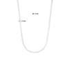 vDam Ketting 3,0 Mm 40cm + 4 Cm Zilver Gerhodineerd 1335686  40cm