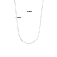 vDam Ketting 3,0 Mm 40cm + 4 Cm Zilver Gerhodineerd 1335686  40cm