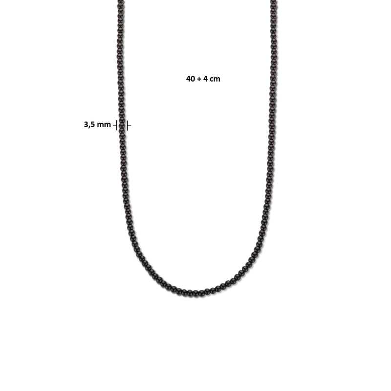 vDam Ketting 3,0 Mm 40cm + 4 Cm Zilver Gerhodineerd 1335744  40cm