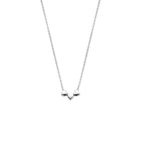 vDam Ketting 3 Hartjes 41 + 4 Cm Zilver Gerhodineerd 1341142