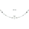 vDam Ketting 4,0 Mm 40cm + 4 Cm Zilver Gerhodineerd 1327934  40cm
