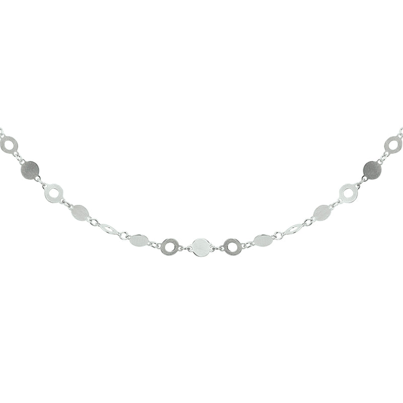 vDam Ketting 4,0 Mm 40 + 4 Cm Zilver Gerhodineerd 1327934