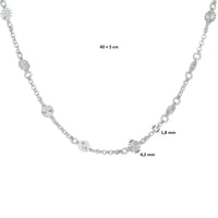 vDam Ketting 4,2 Mm 40cm + 3 Cm Zilver Gerhodineerd 1332607  40cm