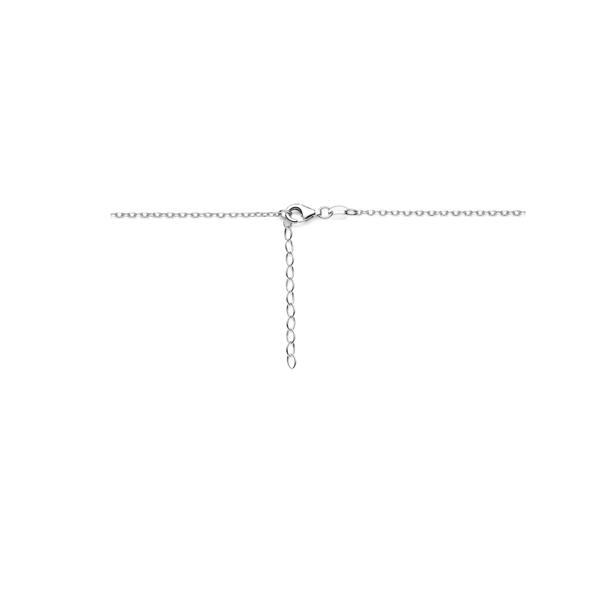 vDam Ketting 40cm + 4 Cm Zilver Gerhodineerd 1341659  40cm
