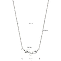 vDam Ketting 40cm + 5 Cm Zilver Gerhodineerd 1339112  40cm