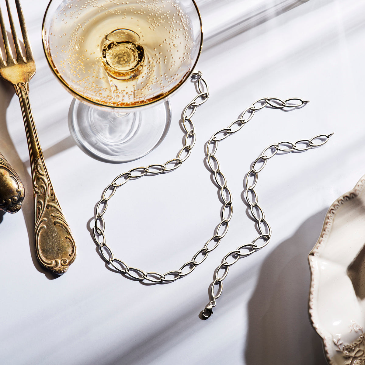 vDam Ketting 7,2 Mm 45cm Cm Zilver Gerhodineerd 1332616  45cm