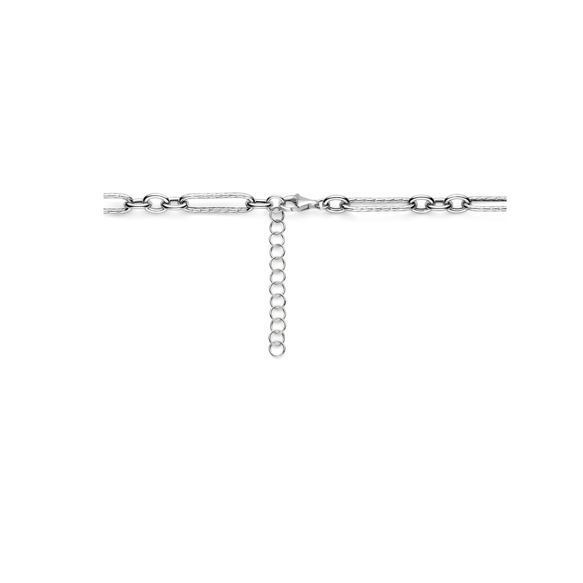 vDam Ketting 7,5 Mm 43cm + 5 Cm Zilver Gerhodineerd 1338630  43cm