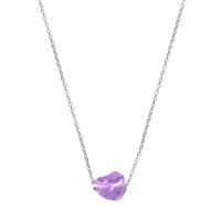 vDam Ketting Amethist 42 + 3 Cm Zilver Gerhodineerd 1338538