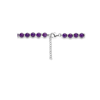 vDam Ketting Amethist En Ringetjes 6,0 Mm 42cm + 3 Cm Zilver Gerhodineerd 1335832  42cm