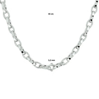 vDam Ketting Anker 5,2 Mm 45cm Cm Zilver Gerhodineerd 1329084  45cm