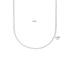 vDam Ketting Anker Gediamanteerd 1,1 Mm Zilver Gerhodineerd 1333562  42cm