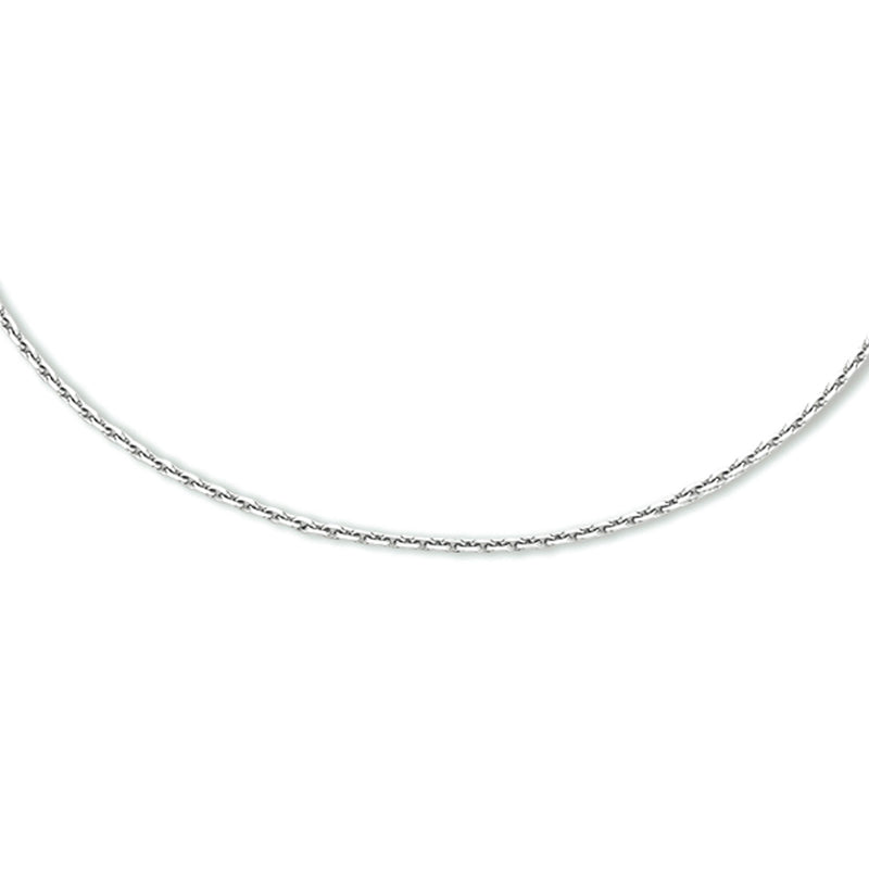 vDam Ketting Anker Gediamanteerd 1,1 Mm Zilver Gerhodineerd 1333564