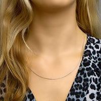 vDam Ketting Anker Gediamanteerd 1,3 Mm Zilver Gerhodineerd 1326288  50cm