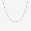 vDam Ketting Anker Gediamanteerd 1,3 Mm Zilver Gerhodineerd 1330061  38cm