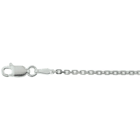 vDam Ketting Anker Gediamanteerd 1,6 Mm 41 + 4 Cm Zilver Gerhodineerd 1329081