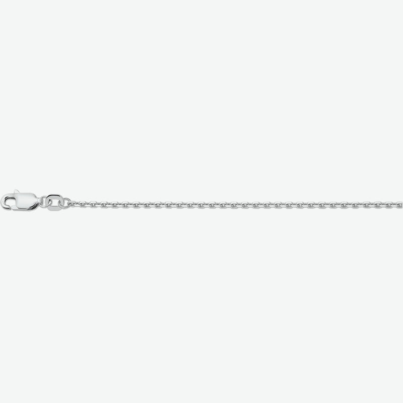 vDam Ketting Anker Gediamanteerd 1,6 Mm Zilver Gerhodineerd 1330062  50cm