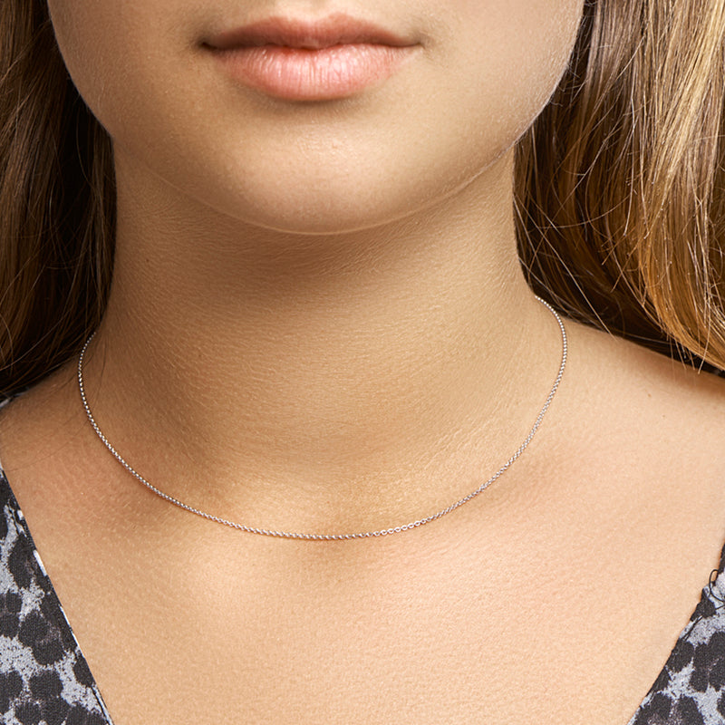 vDam Ketting Anker Plat 1,2 Mm Zilver Gerhodineerd 1330057  38cm