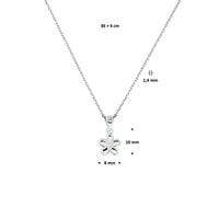 vDam Ketting Bloem 1,1 Mm 36cm + 4 Cm Zilver Gerhodineerd 1330147  36cm