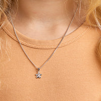 vDam Ketting Bloem 1,1 Mm 36cm + 4 Cm Zilver Gerhodineerd 1330147  36cm