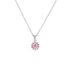 vDam Ketting Bloem Zirkonia 36 + 4 Cm Zilver Gerhodineerd 1333832