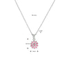 vDam Ketting Bloem Zirkonia 36cm + 4 Cm Zilver Gerhodineerd 1333832  36cm
