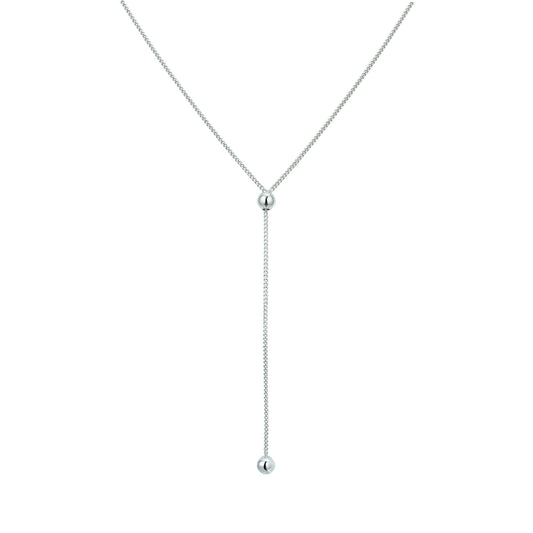 vDam Ketting Bolletjes 1,0 Mm 45 + 5 Cm Zilver Gerhodineerd 1325565