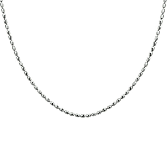 vDam Ketting Bolletjes 1,5 Mm 40 + 4 Cm Zilver Gerhodineerd 1327016