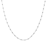 vDam Ketting Bolletjes 2,5 Mm 40 + 4 Cm Zilver Gerhodineerd 1332601