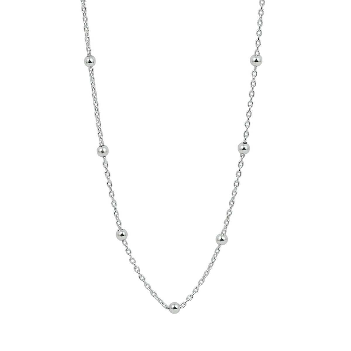 vDam Ketting Bolletjes 2,5 Mm 80 Cm Zilver Gerhodineerd 1332810
