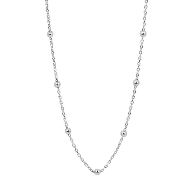 vDam Ketting Bolletjes 2,5 Mm 80 Cm Zilver Gerhodineerd 1332810