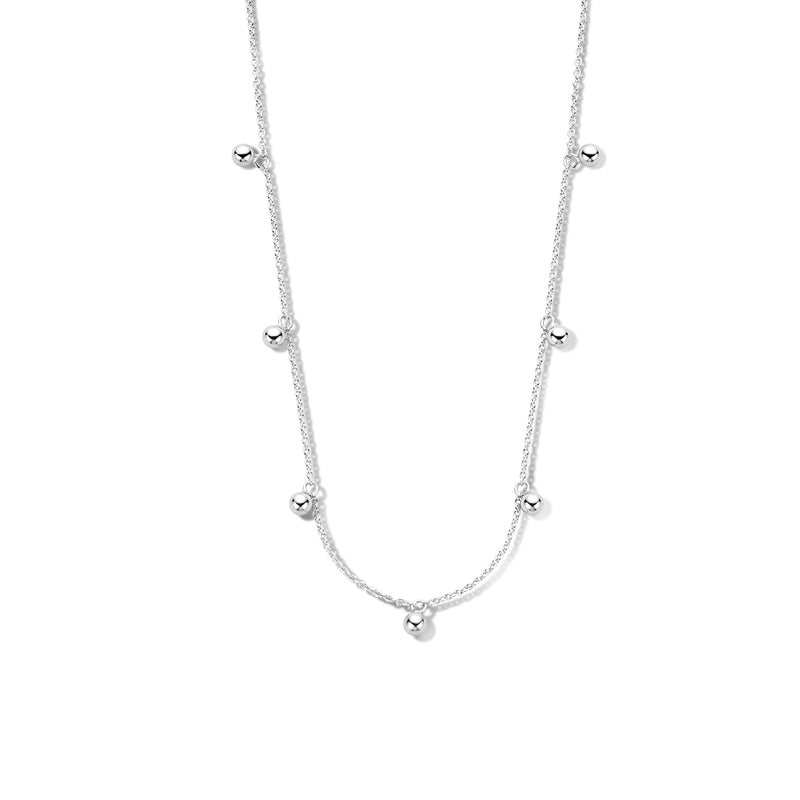 vDam Ketting Bolletjes 40 + 4 Cm Zilver Gerhodineerd 1336591