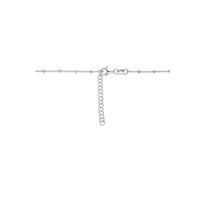 vDam Ketting Bolletjes Gediamanteerd 4,0 Mm 40cm + 4 Cm Zilver Gerhodineerd 1335550  40cm