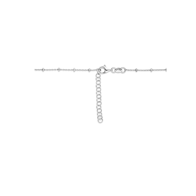 vDam Ketting Bolletjes Gediamanteerd 4,0 Mm 40cm + 4 Cm Zilver Gerhodineerd 1335550  40cm