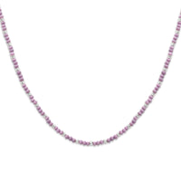 vDam Ketting Bolletjes Gediamanteerd En Violet Glas 3,0 Mm 41 + 4 Cm Zilver Gerhodineerd 1336413