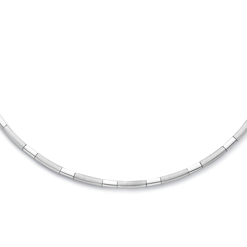 vDam Ketting Choker 3,3 Mm 43 Cm Poli/mat Zilver Gerhodineerd 1337122