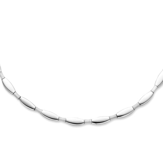 vDam Ketting Choker 5,5 Mm 43 Cm Poli/mat Zilver Gerhodineerd 1337124