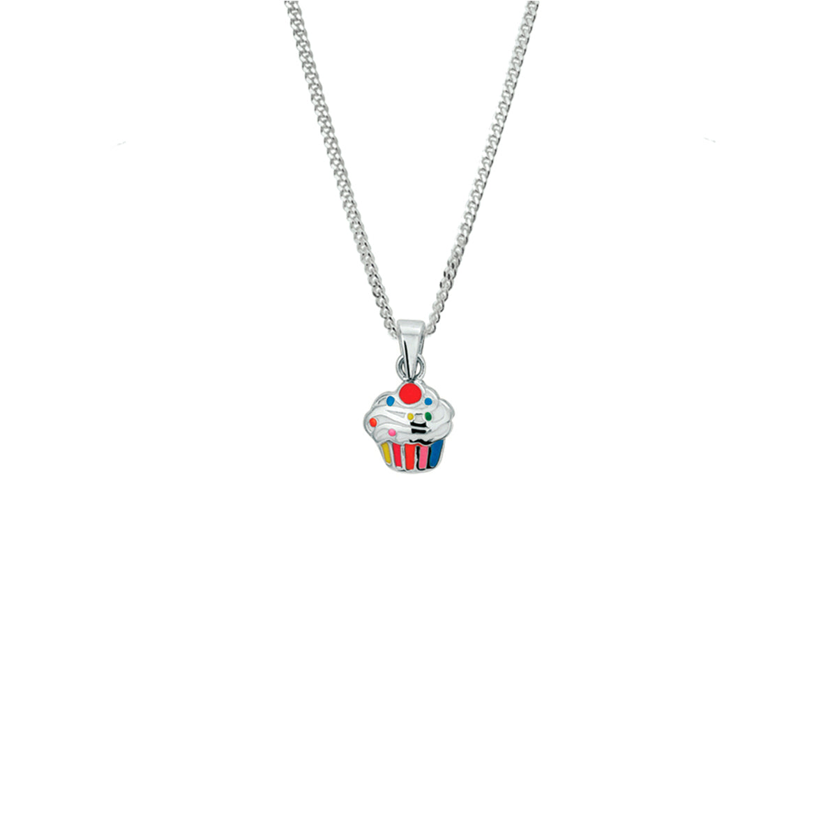 vDam Ketting Cupcake 1,4 Mm 36 + 4 Cm Zilver Gerhodineerd 1327830