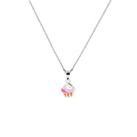 vDam Ketting Cupcake 36 + 4 Cm Zilver Gerhodineerd 1330139