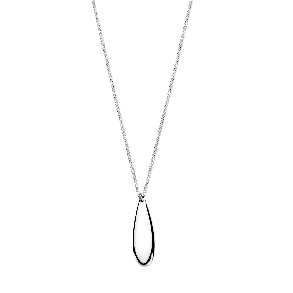 vDam Ketting Druppel 41 + 4 Cm Zilver Gerhodineerd 1341821