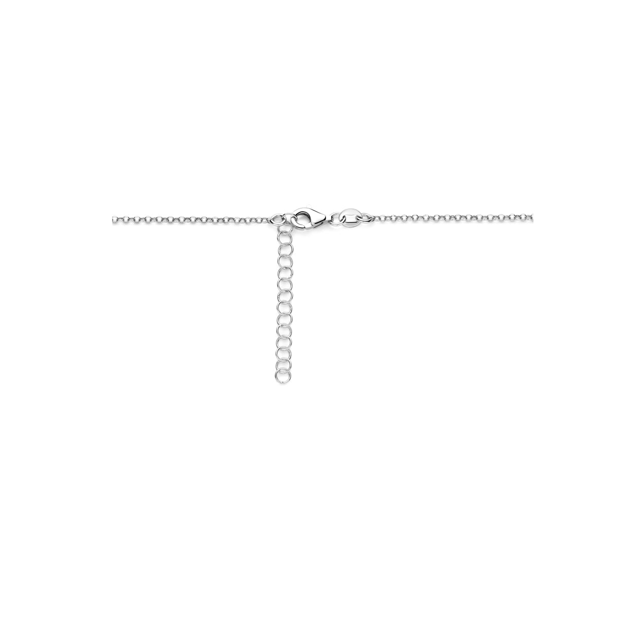 vDam Ketting Druppel 41cm + 4 Cm Zilver Gerhodineerd 1341cm821  41cm