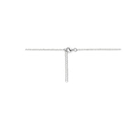 vDam Ketting Druppel 42cm + 5 Cm Zilver Gerhodineerd 1341741  42cm