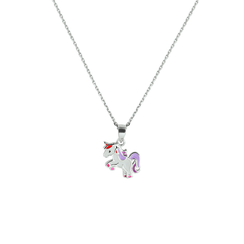 vDam Ketting Eenhoorn 36 + 4 Cm Zilver Gerhodineerd 1330146